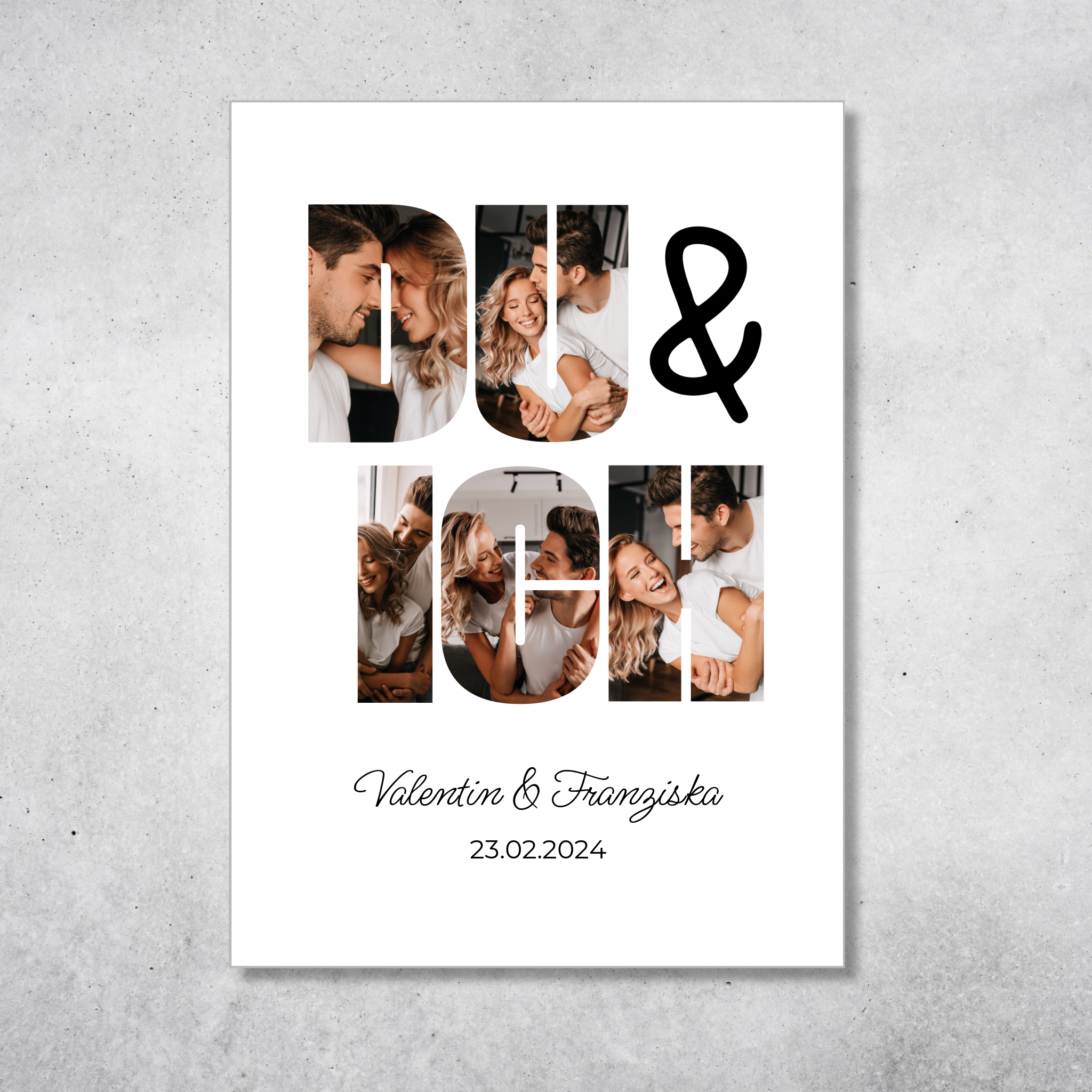 Personalisiertes Acrylbild "Du & Ich"