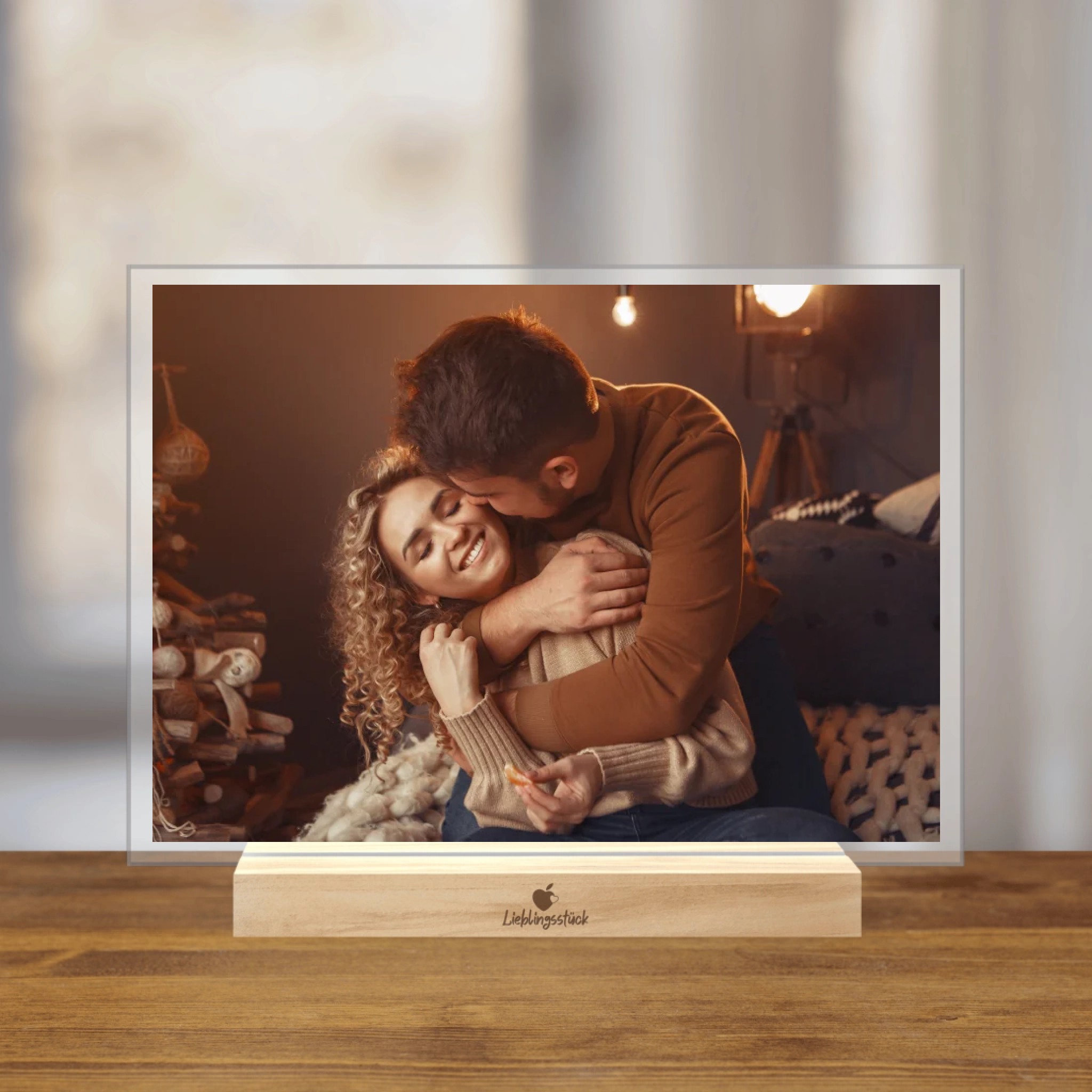 Personalisierter Acrylaufsteller "Randloses Foto"