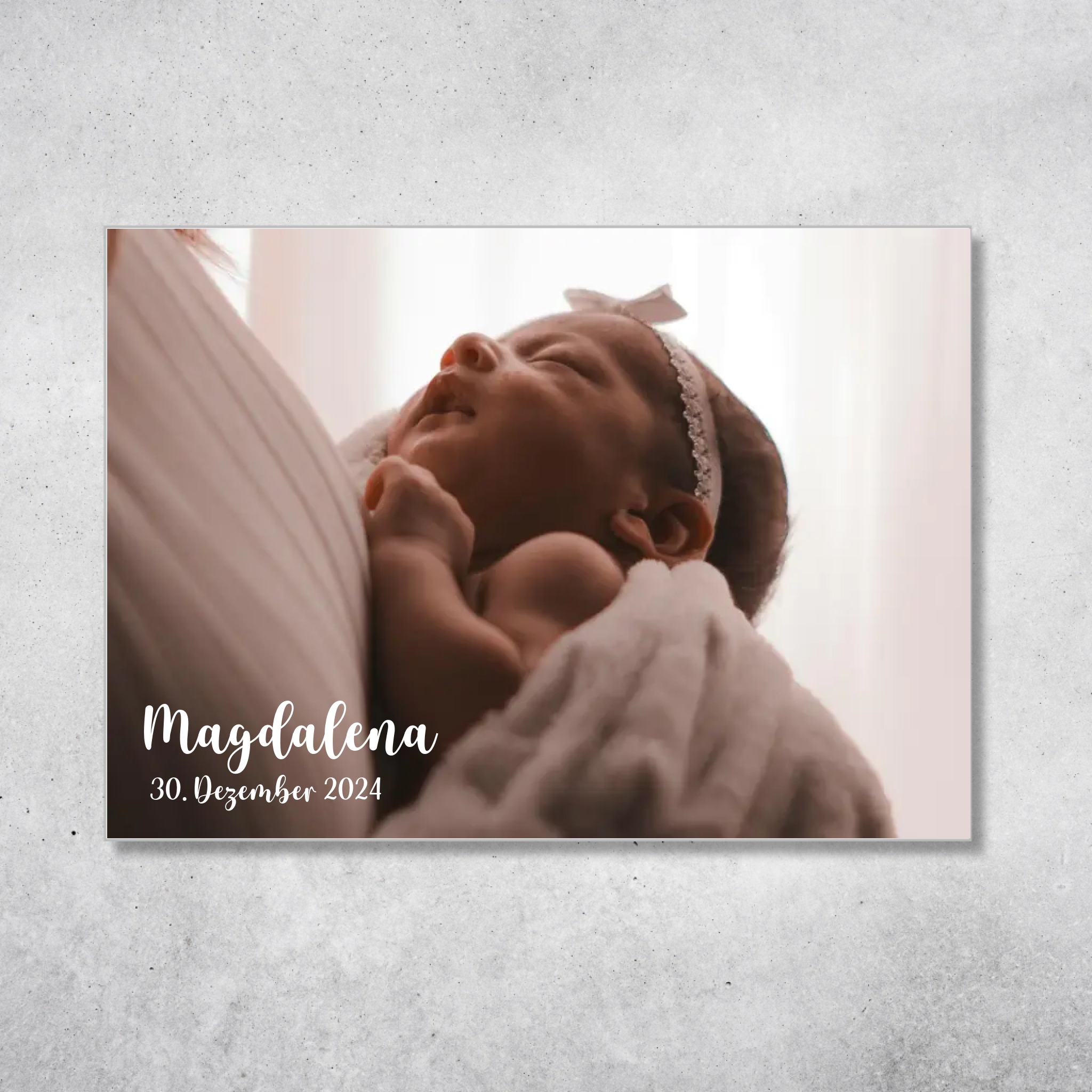 Personalisiertes Acrylbild "Baby randlos"