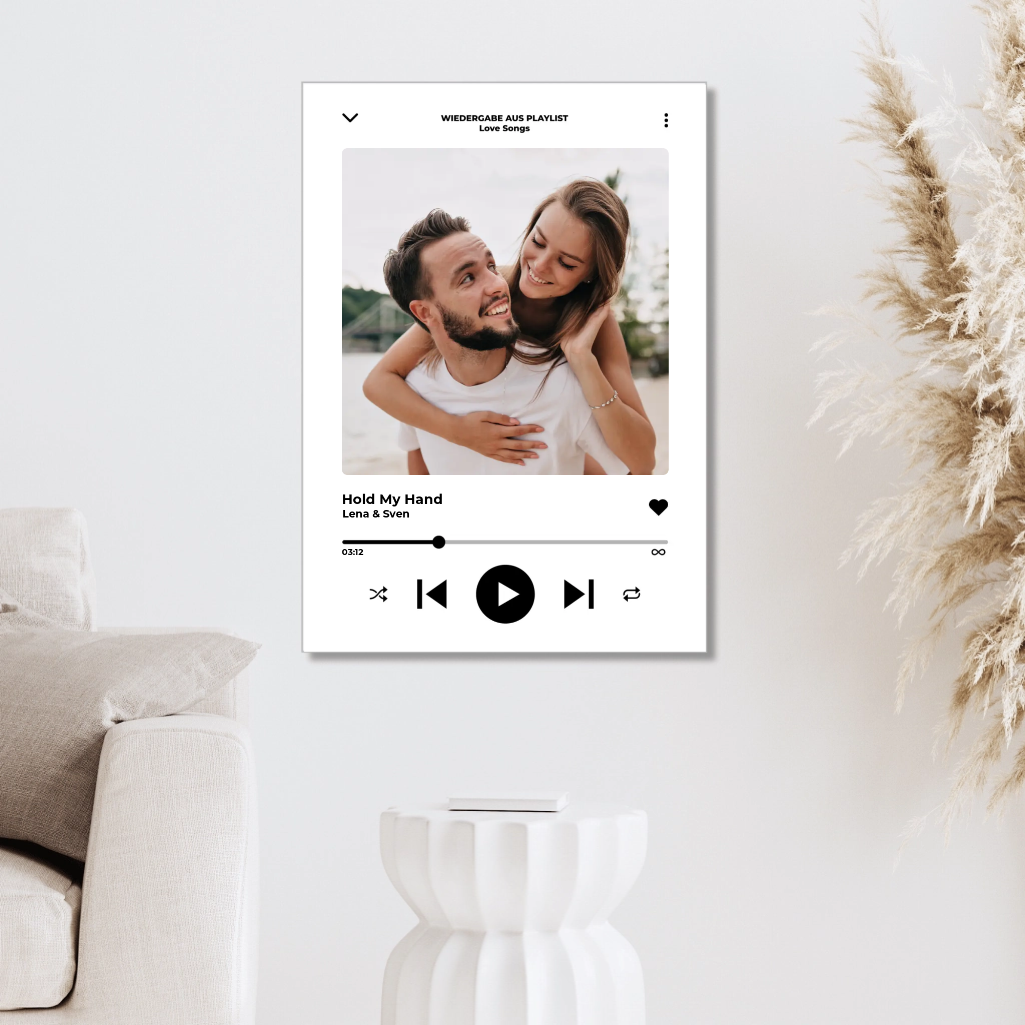 Personalisiertes Acrylbild "Lieblingslied"