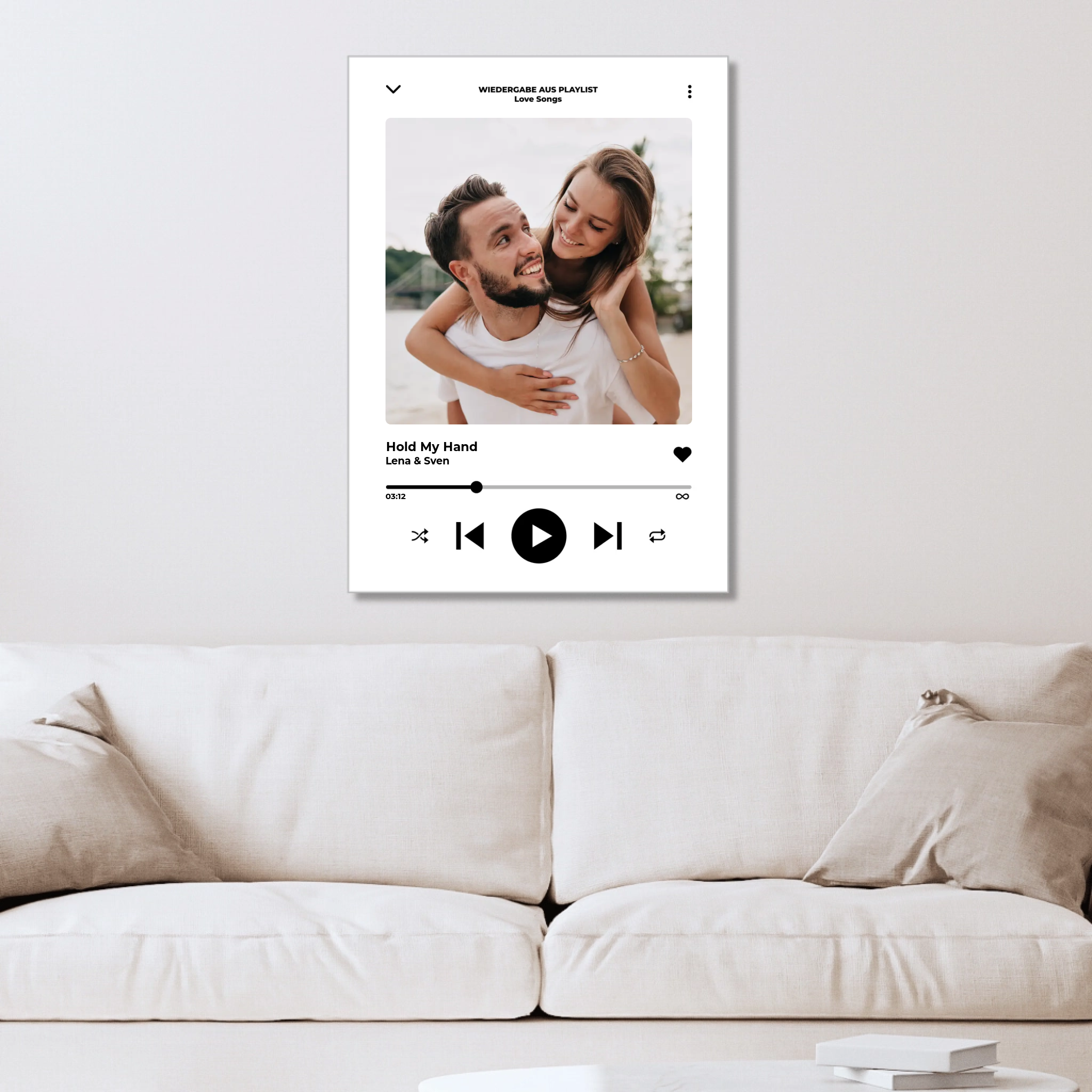 Personalisiertes Acrylbild "Lieblingslied"