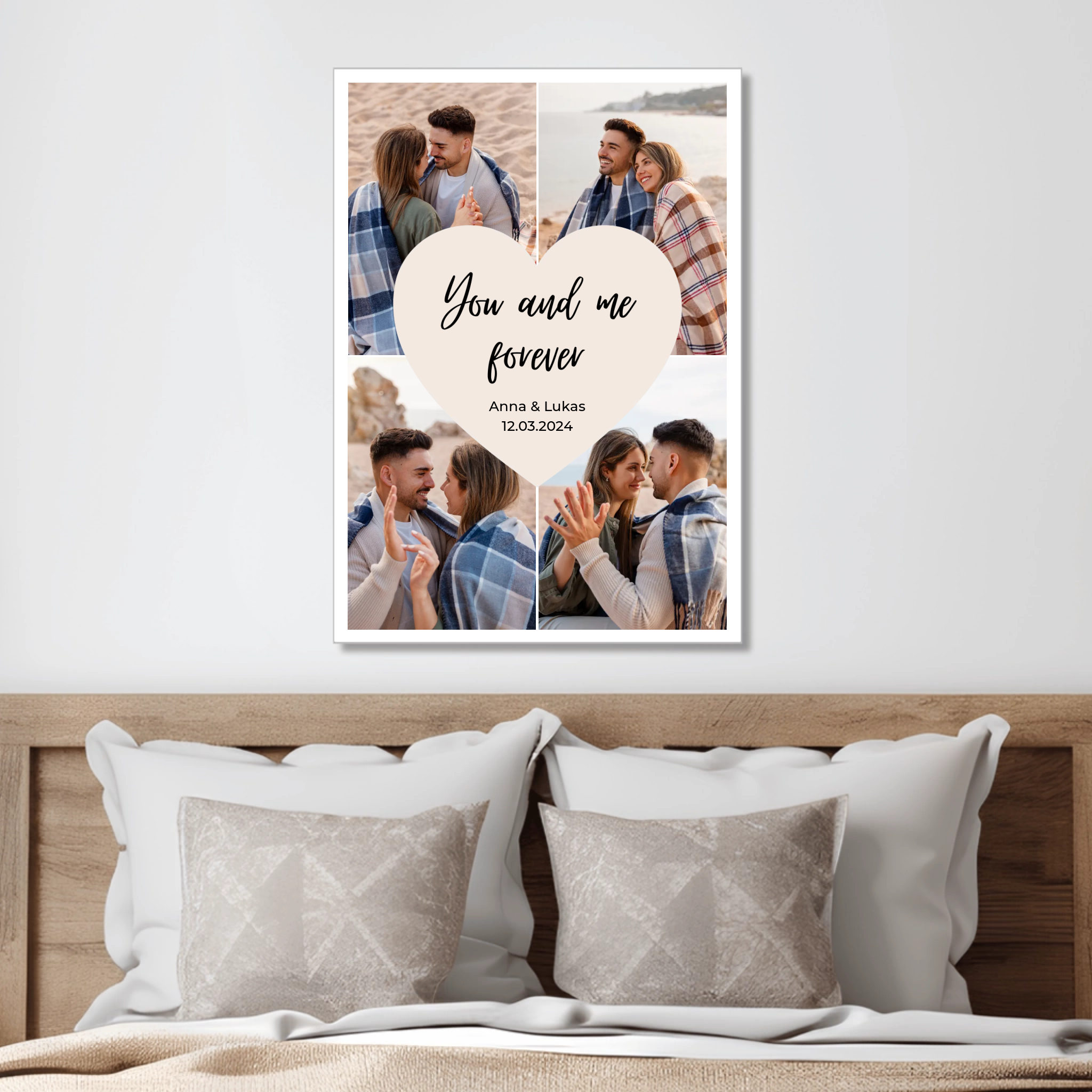 Personalisiertes Acrylbild "Herz Fotos"