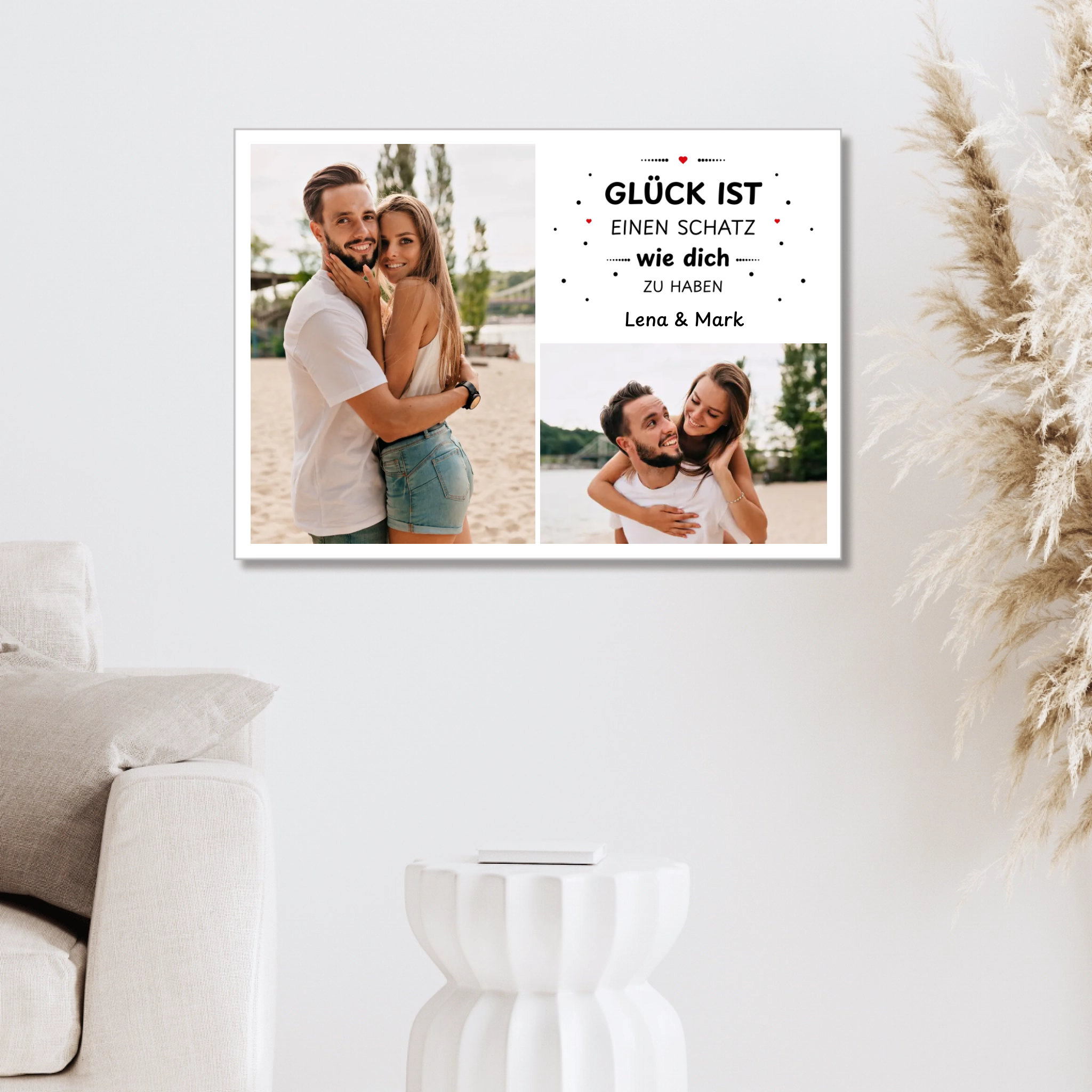 Personalisiertes Acrylbild "Glück ist"