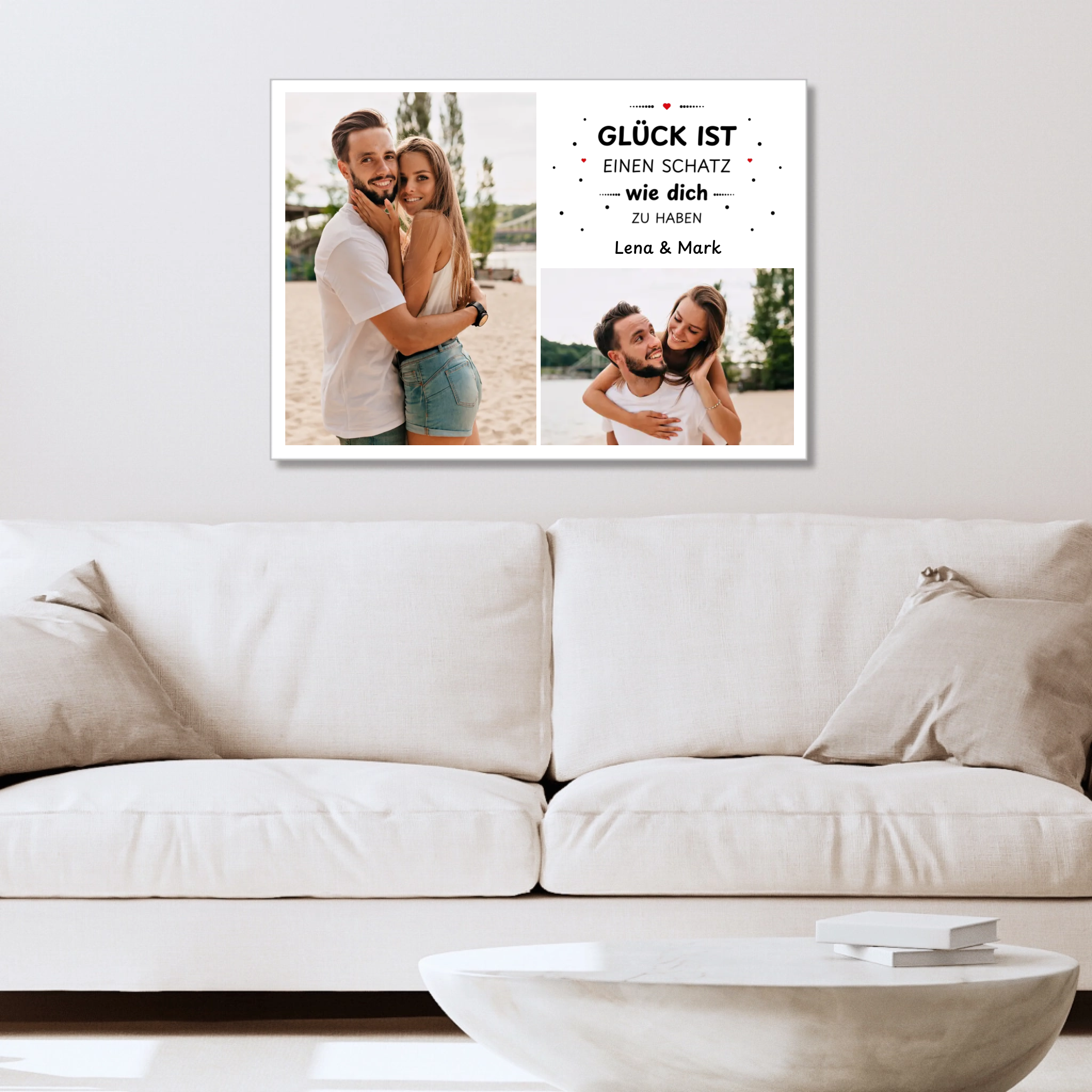 Personalisiertes Acrylbild "Glück ist"