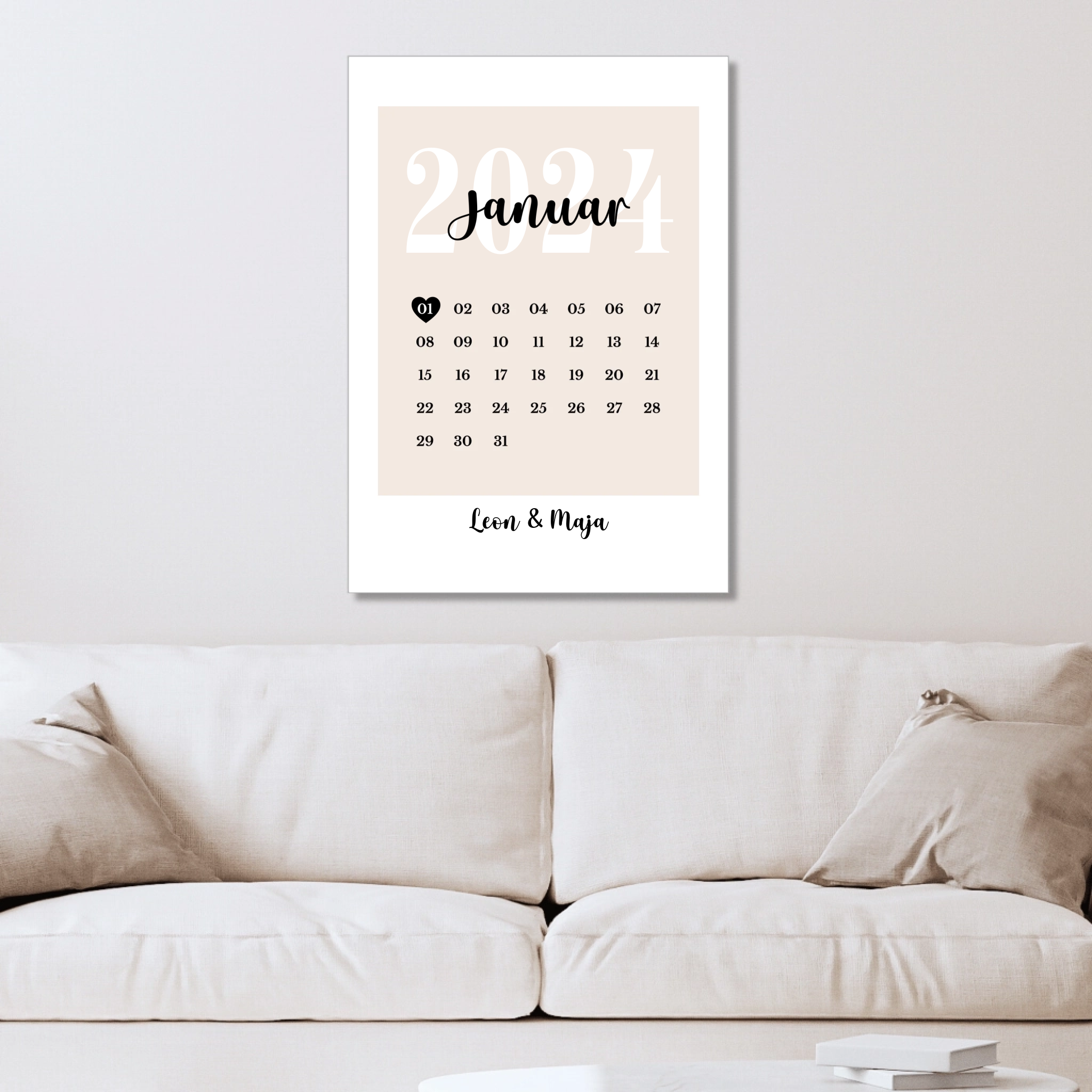 Personalisiertes Acrylbild "Unser Tag"