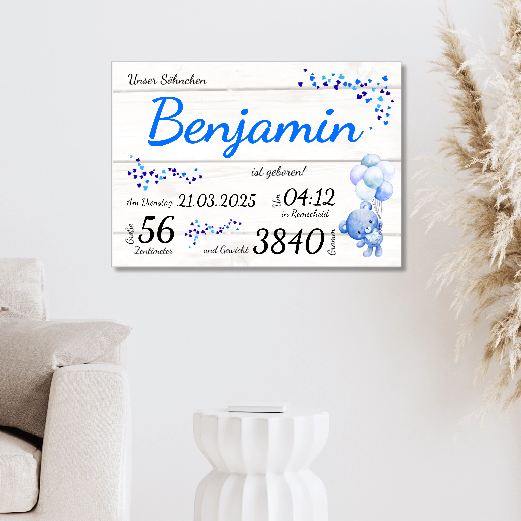 Personalisiertes Acrylbild "Unser Söhnchen"