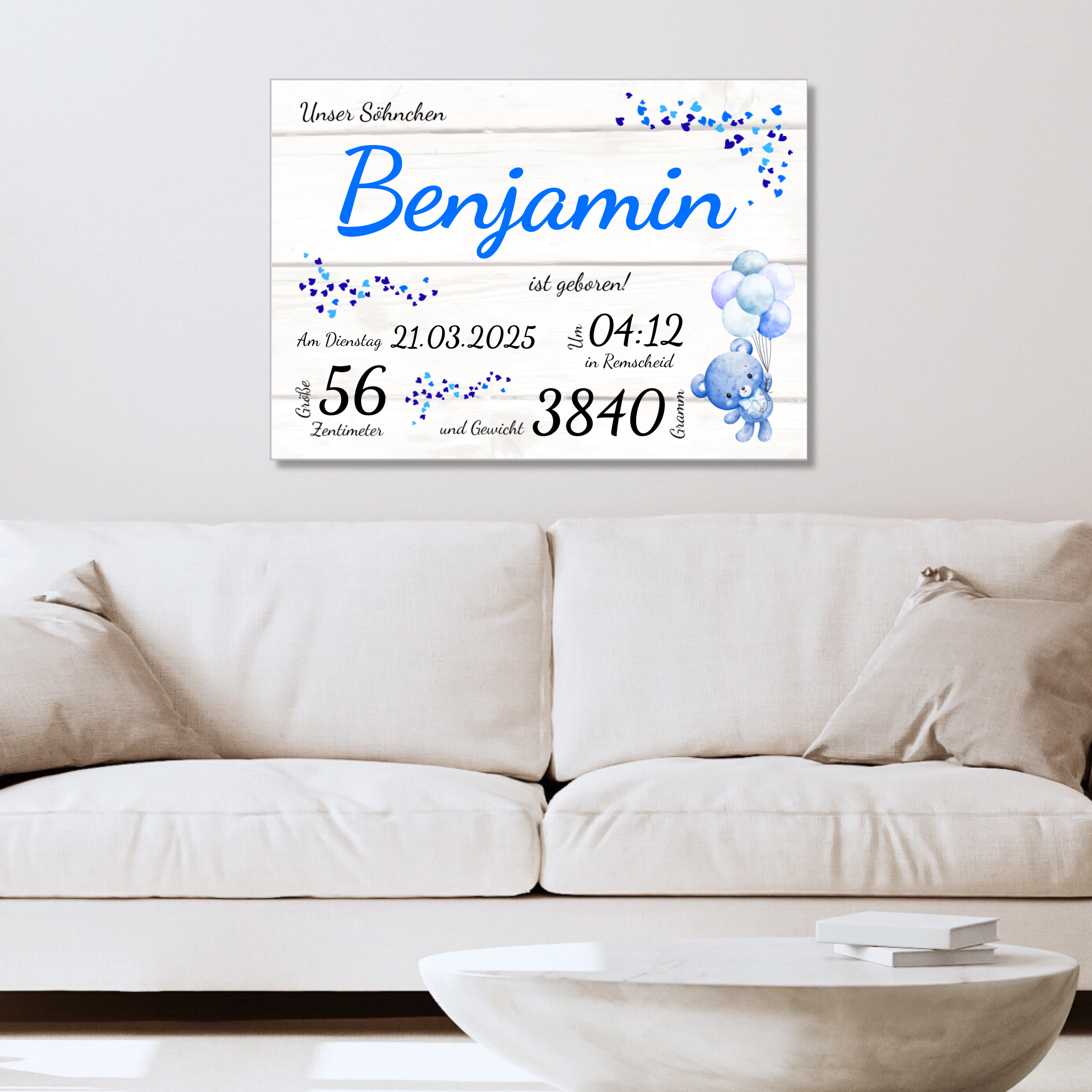 Personalisiertes Acrylbild "Unser Söhnchen"