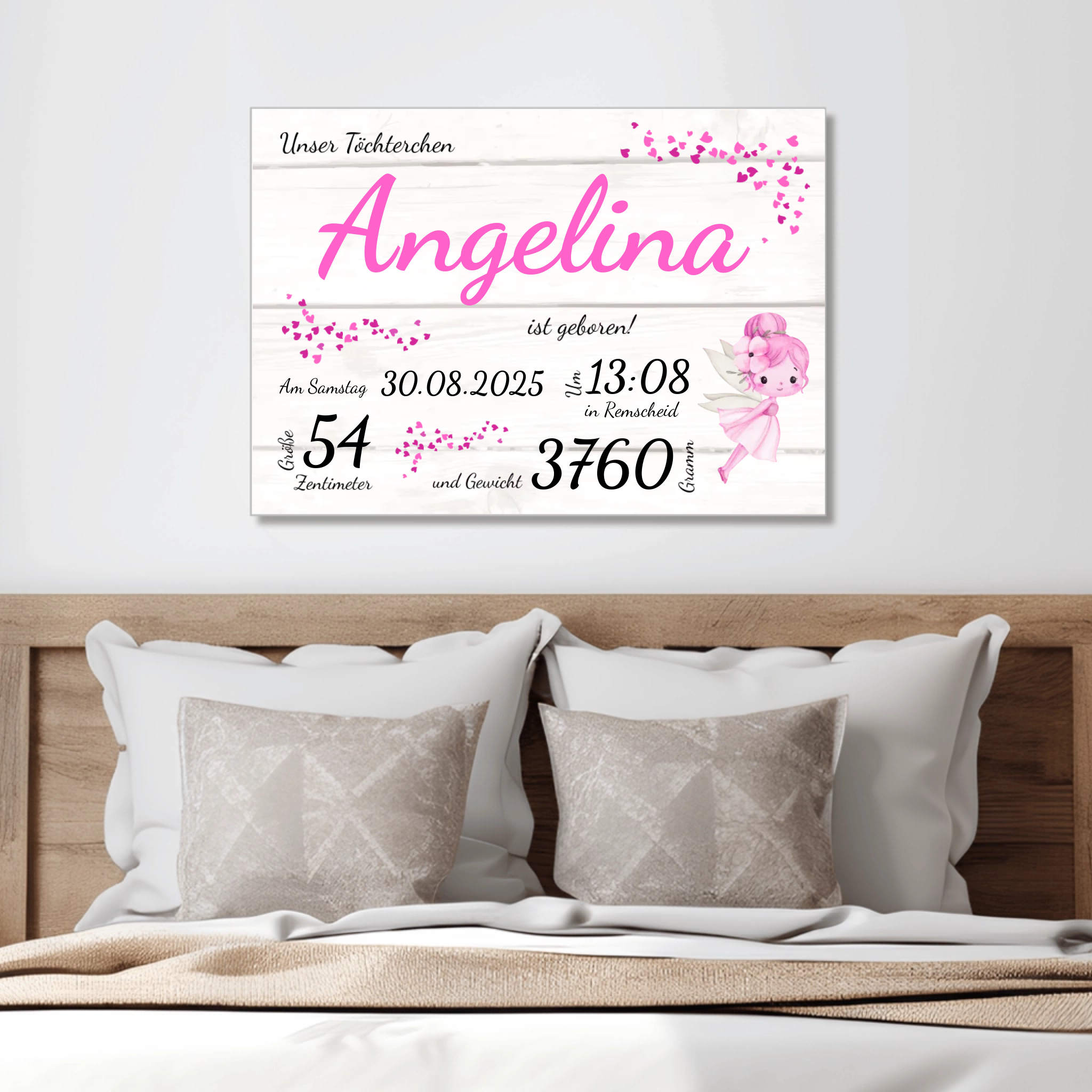 Personalisiertes Acrylbild "Unser Töchterchen"