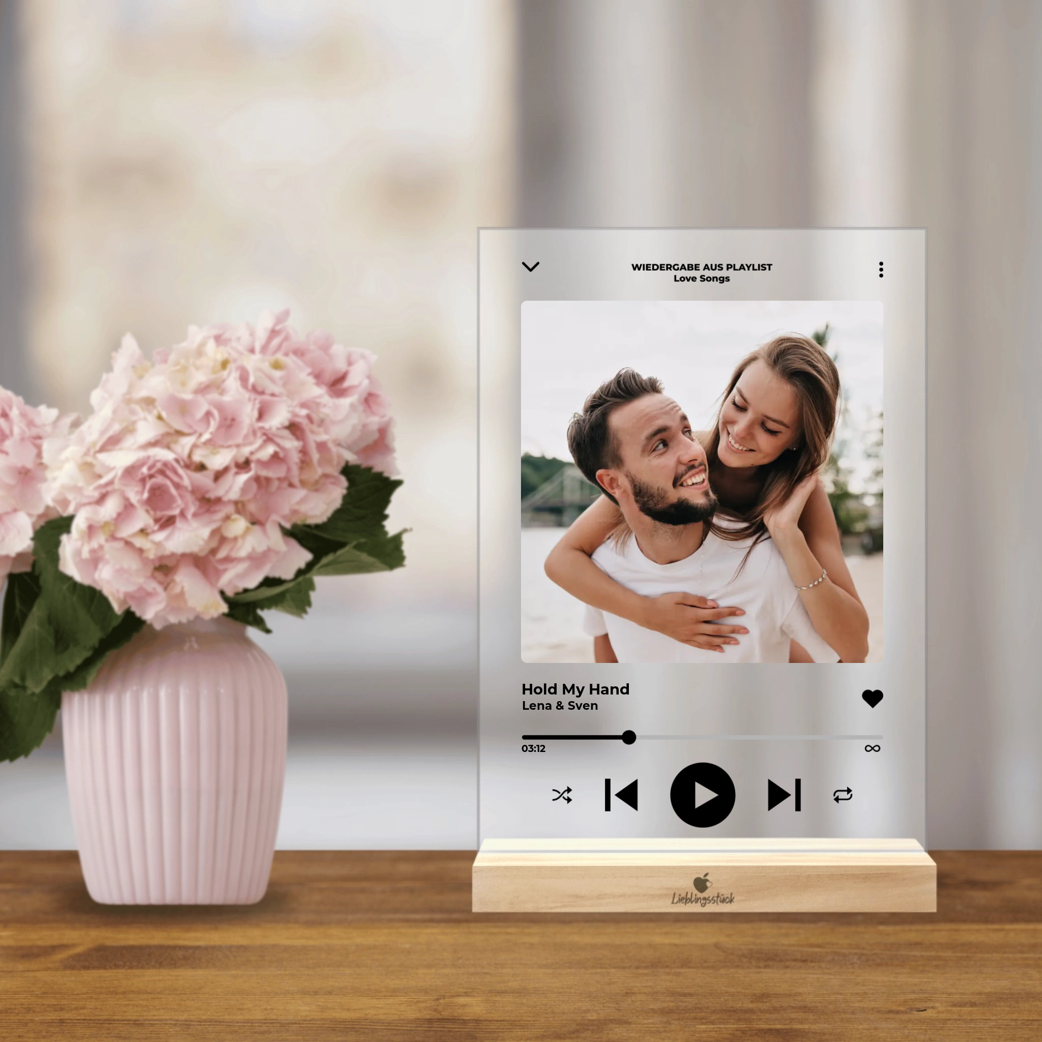 Personalisierter Acrylaufsteller "Lieblingslied"