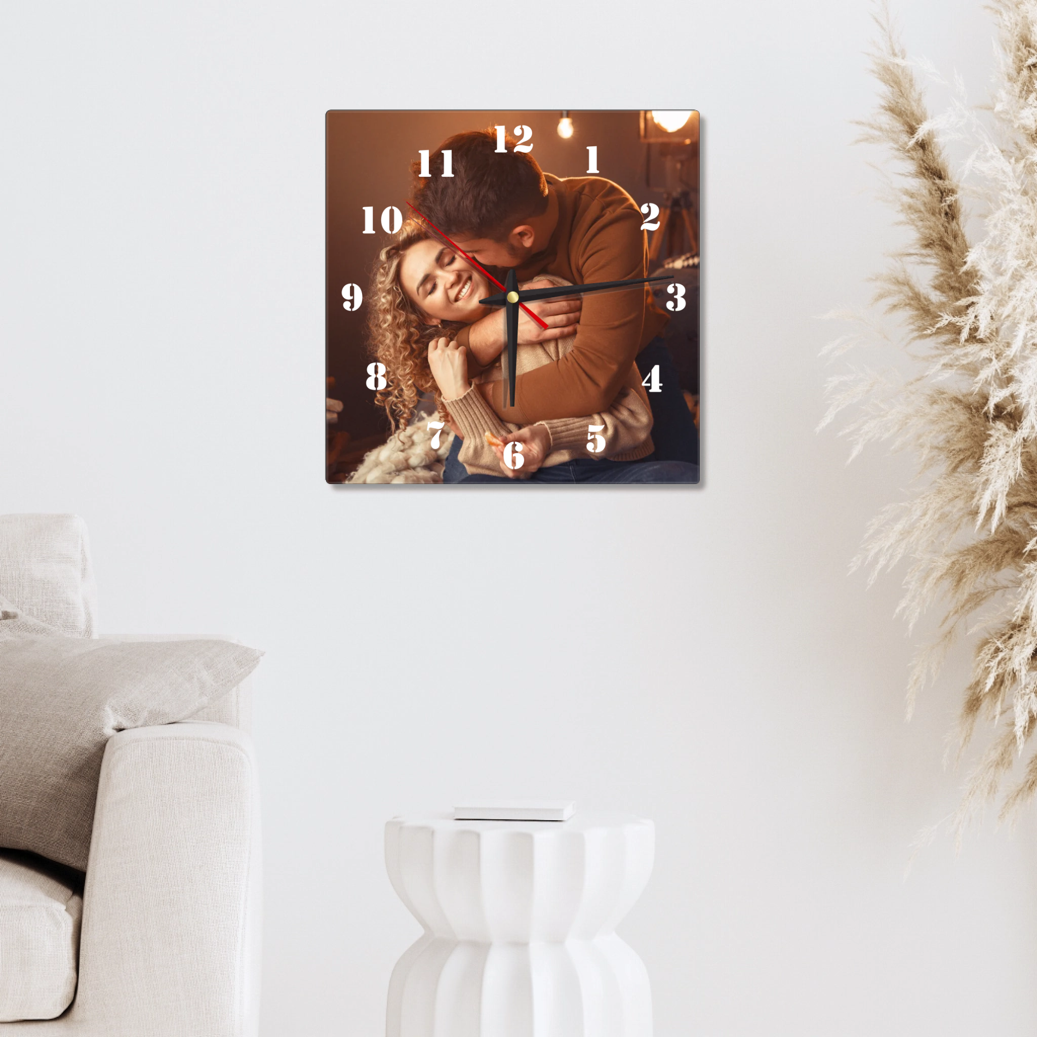 Personalisierte Acryluhr "Lieblingsmensch" – Quadrat