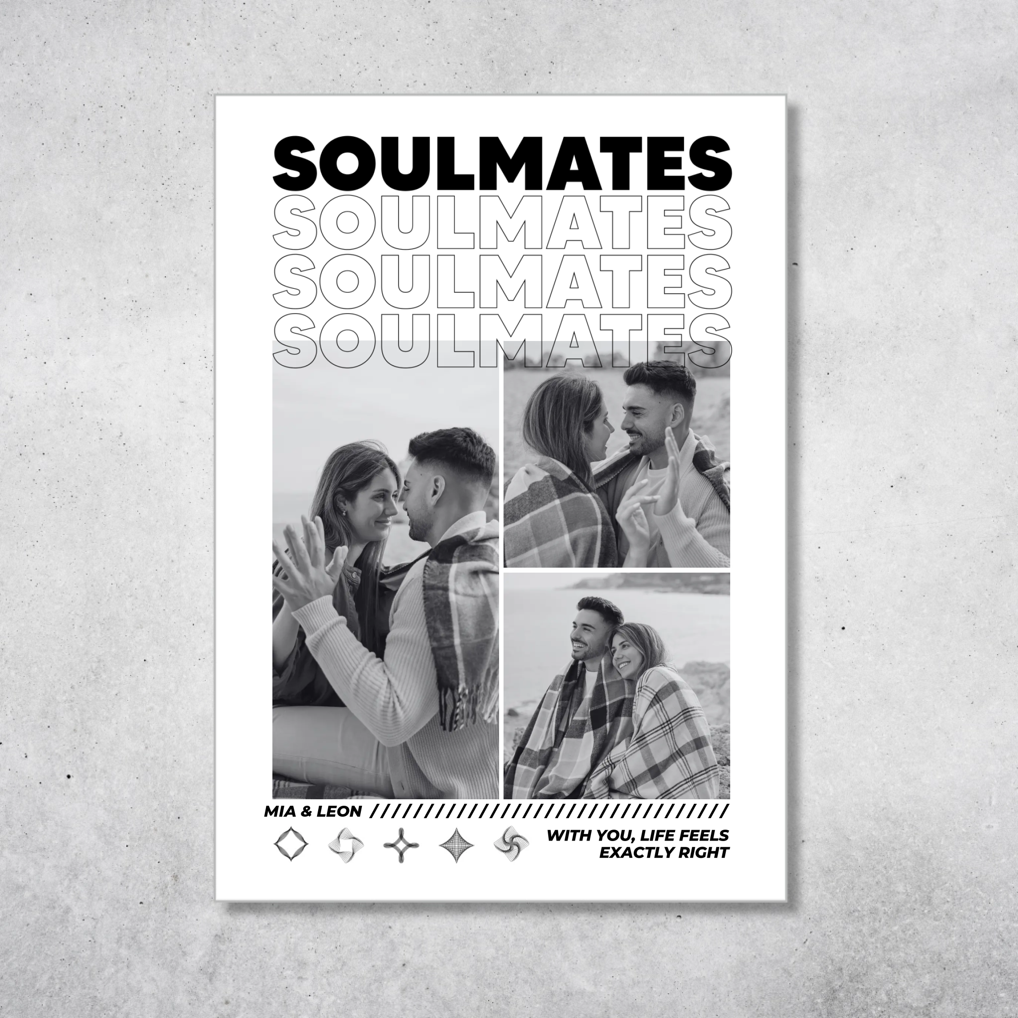 Personalisiertes Acrylbild "BESTIES"