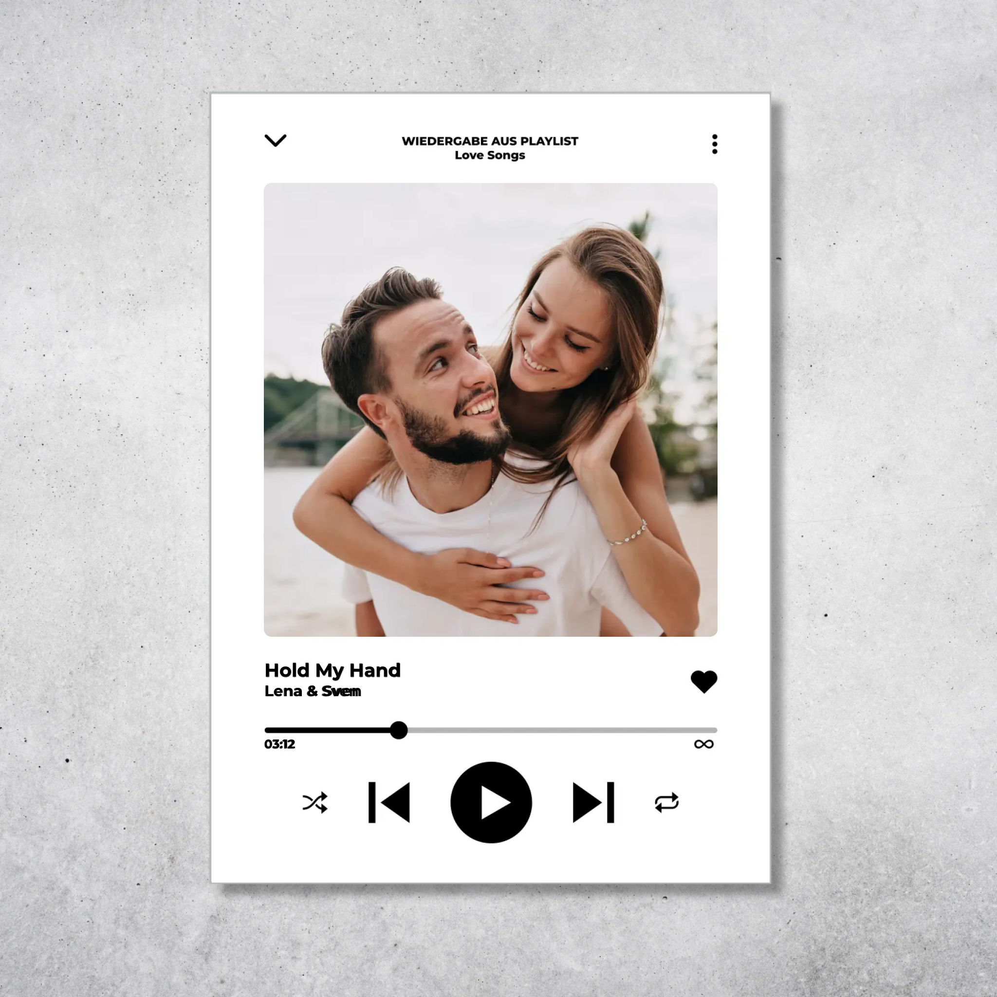 Personalisiertes Acrylbild "Lieblingslied"