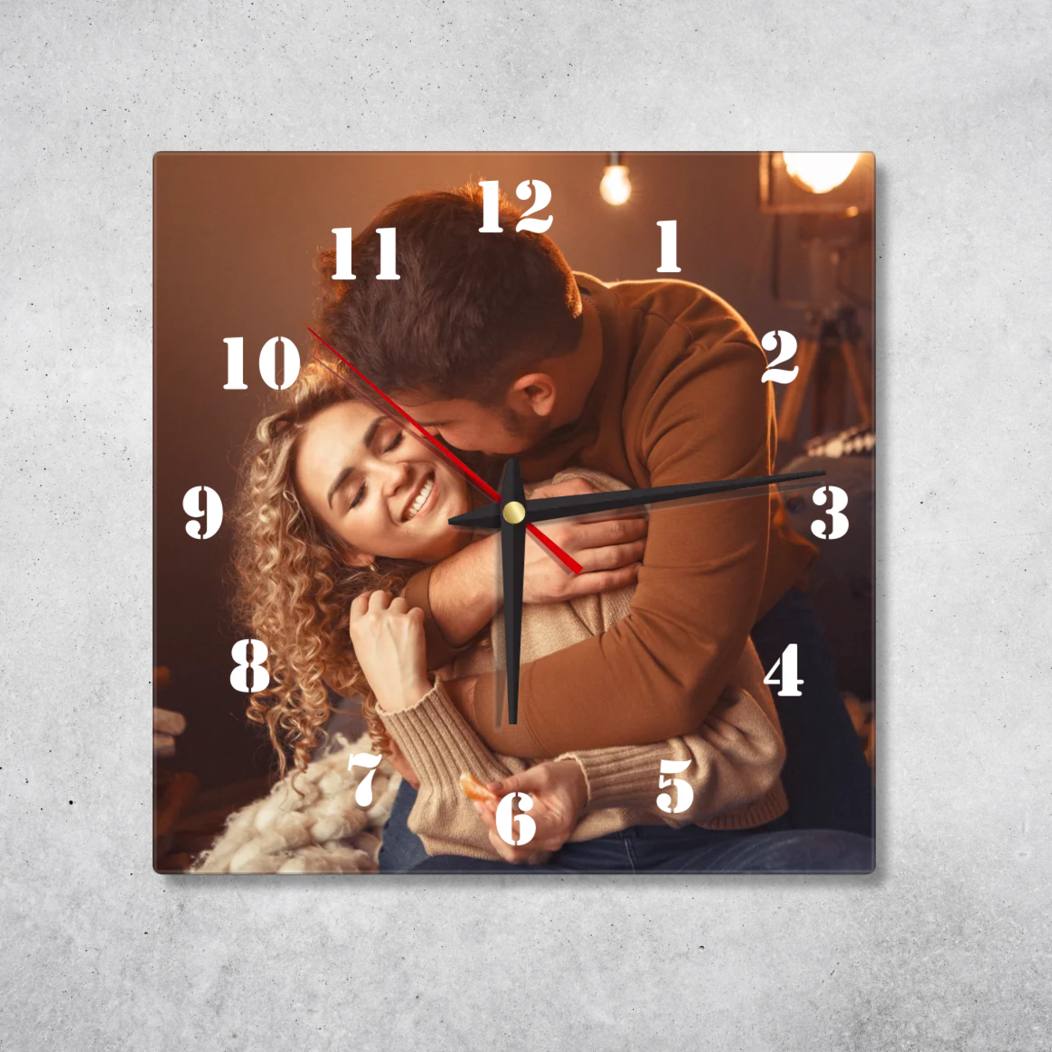 Personalisierte Acryluhr "Lieblingsmensch" – Quadrat