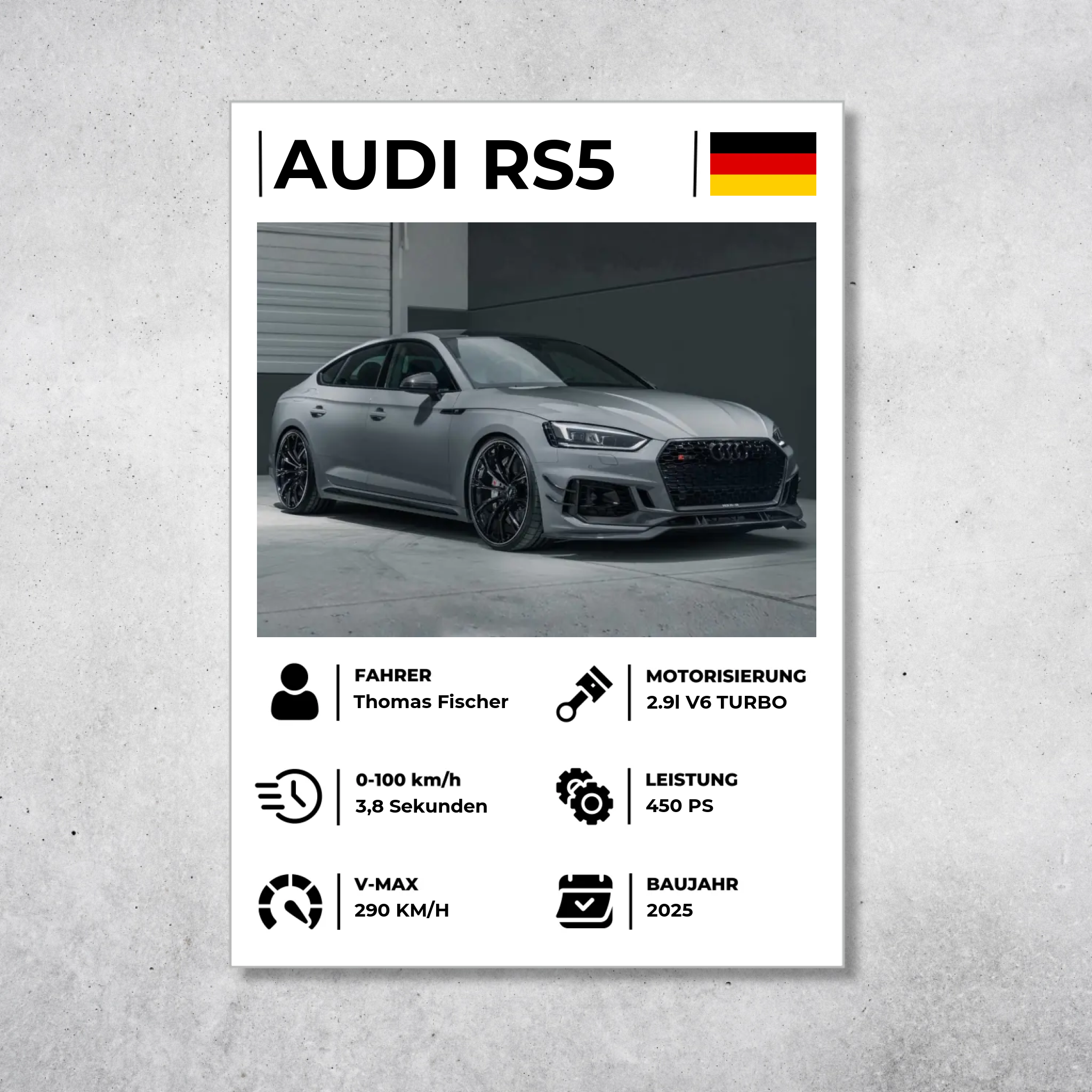 Personalisiertes Acrylbild "Dein Fahrzeug"