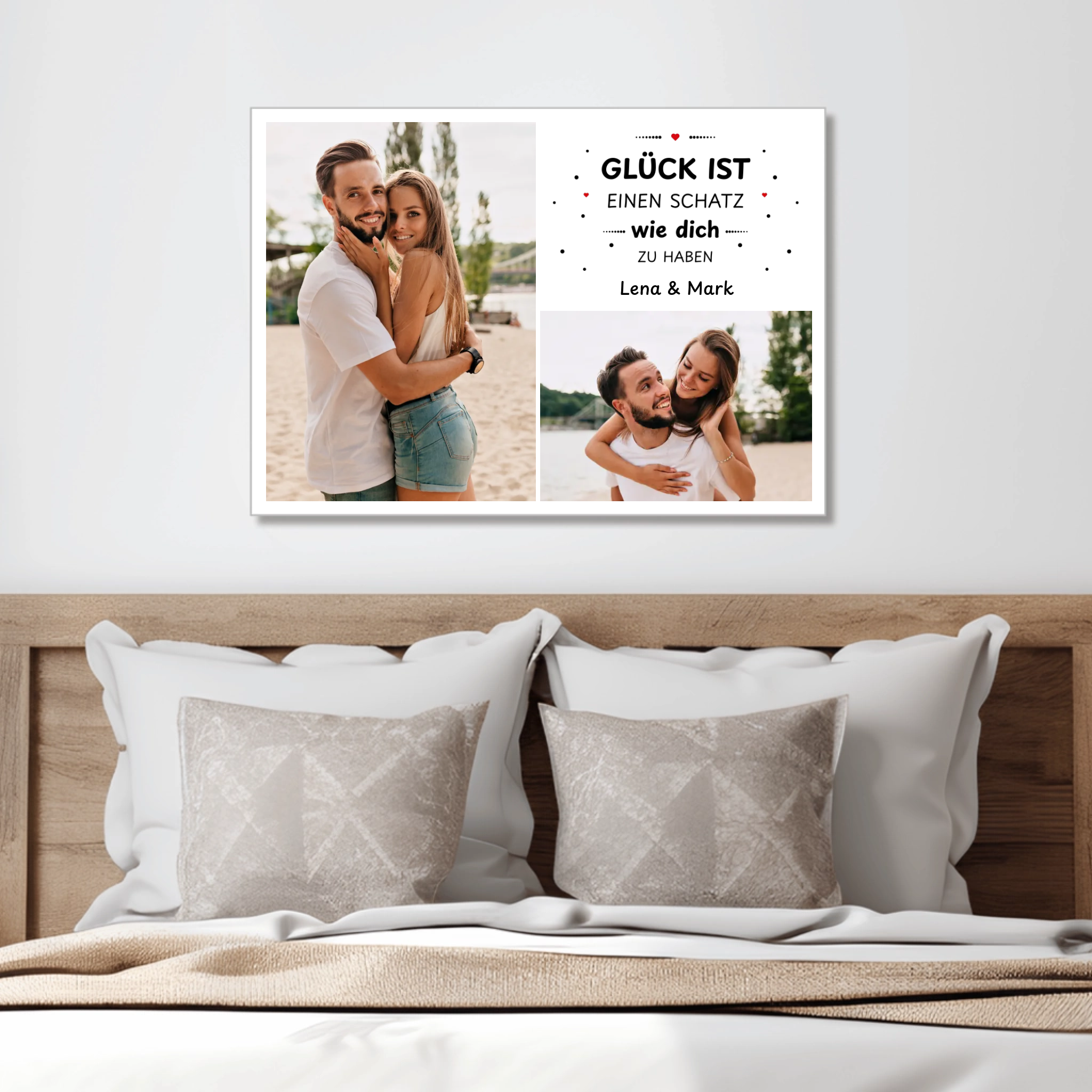 Personalisiertes Acrylbild "Glück ist"