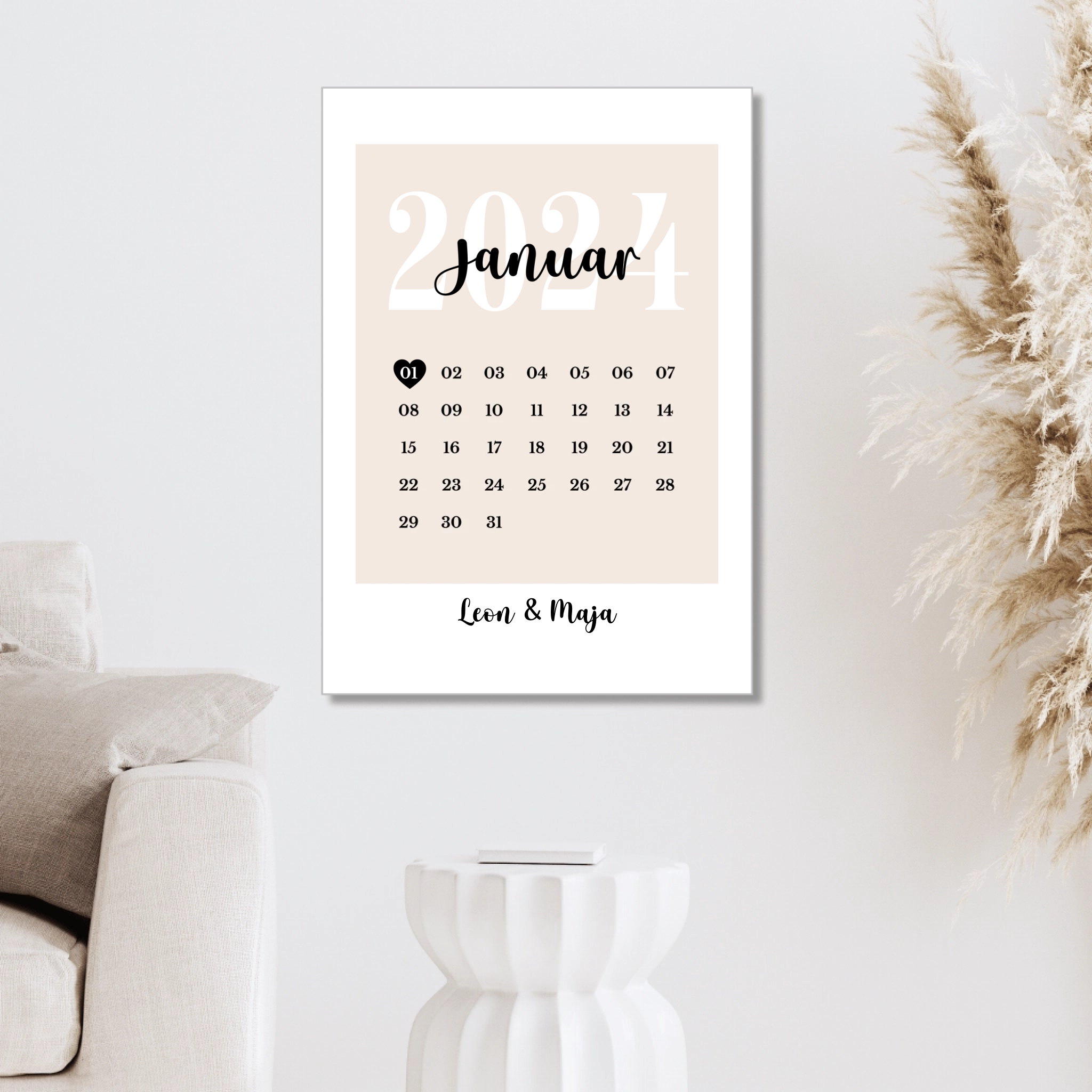 Personalisiertes Acrylbild "Unser Tag"