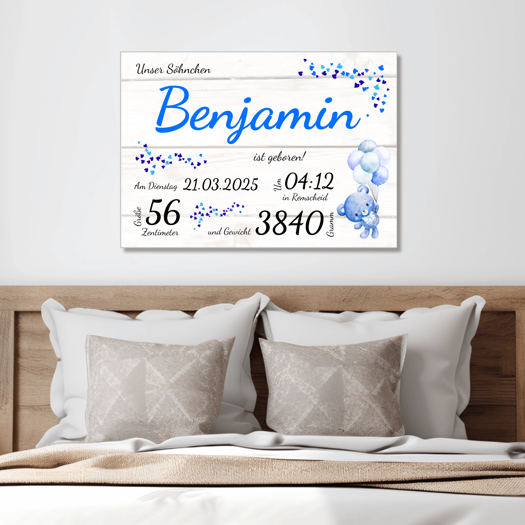 Personalisiertes Acrylbild "Unser Söhnchen"