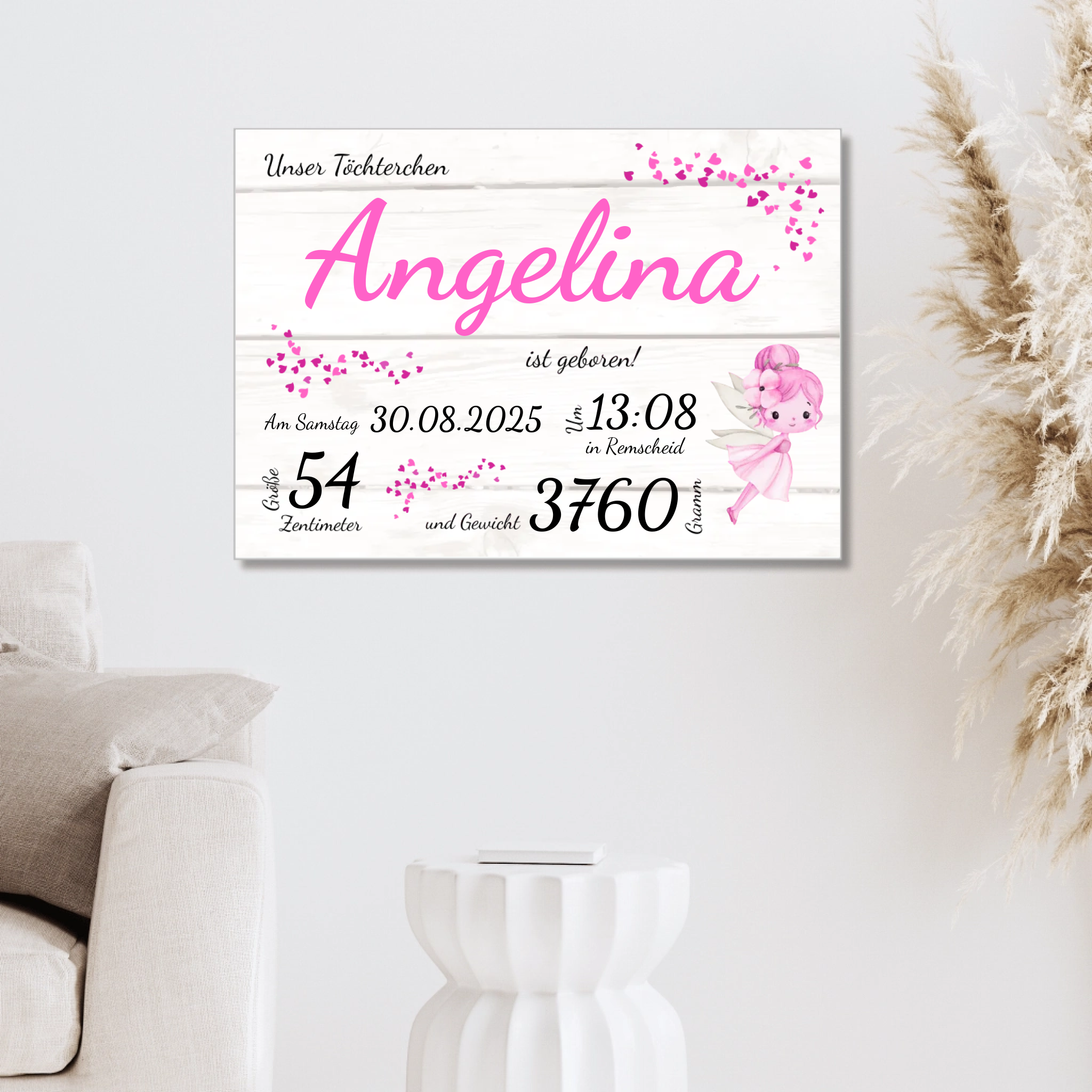 Personalisiertes Acrylbild "Unser Töchterchen"