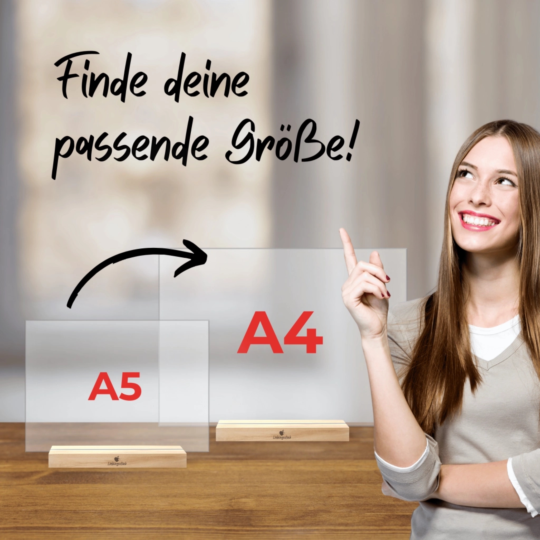 Personalisierter Acrylaufsteller "Unser Töchterchen"