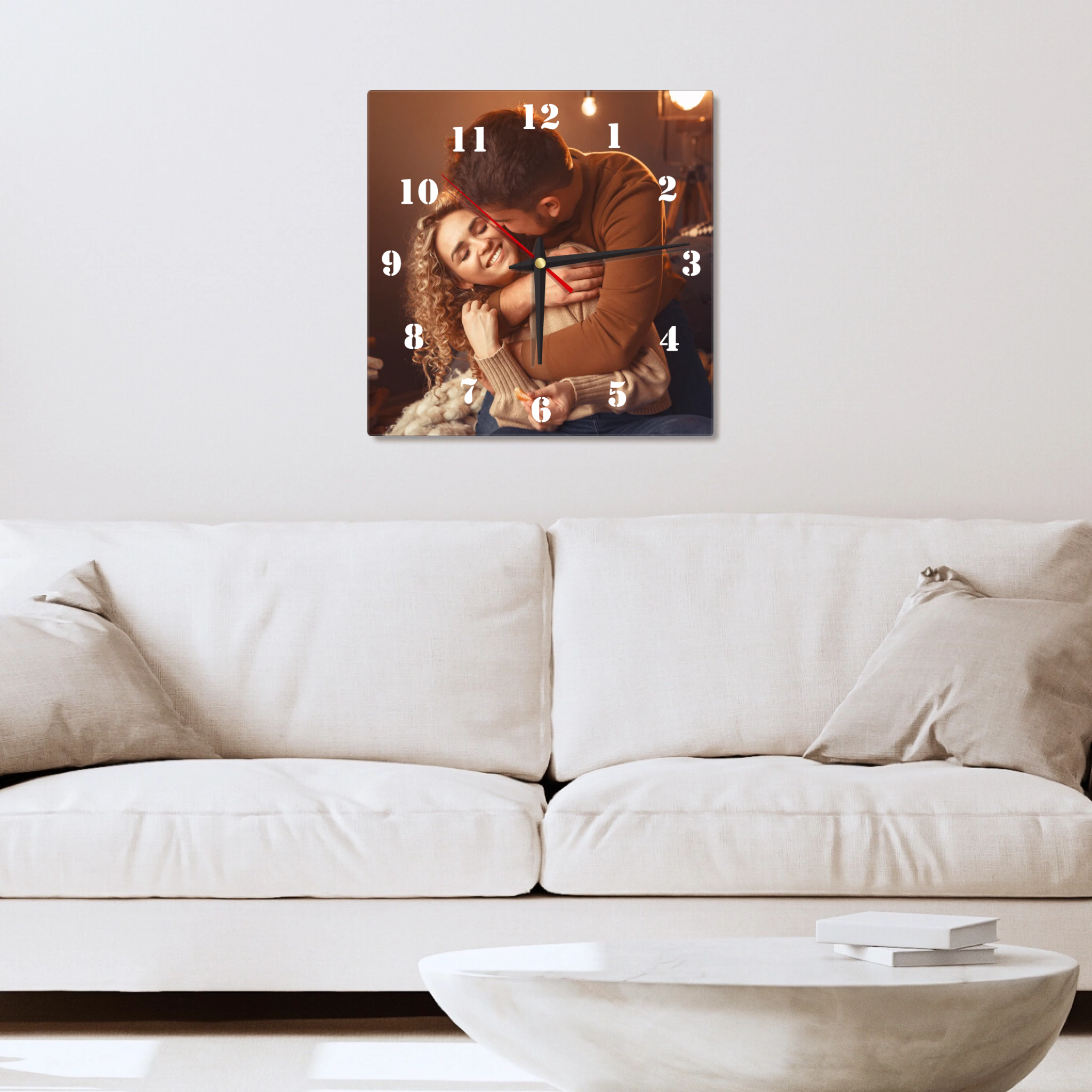 Personalisierte Acryluhr "Lieblingsmensch" – Quadrat