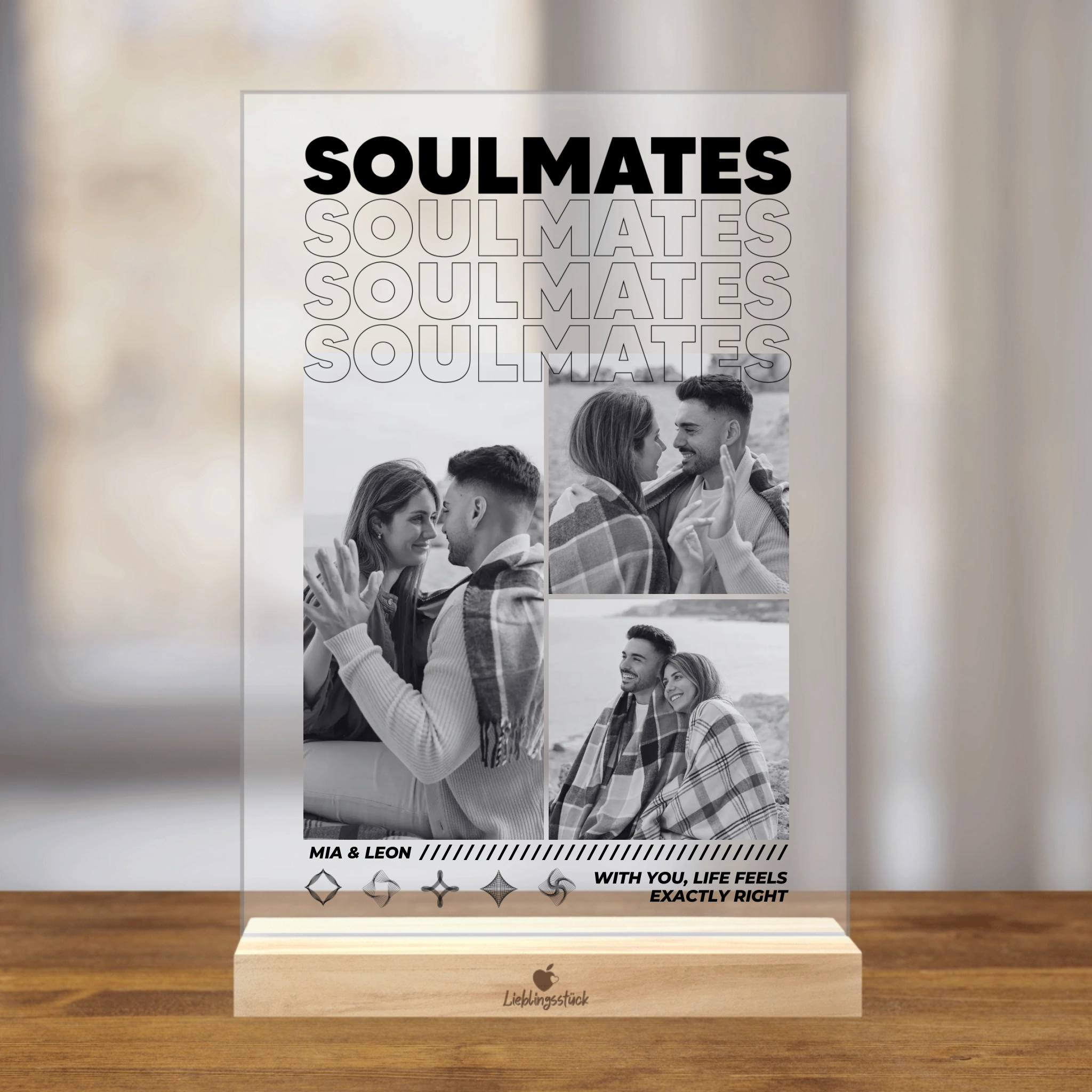 Personalisierter Acrylaufsteller "BESTIES"